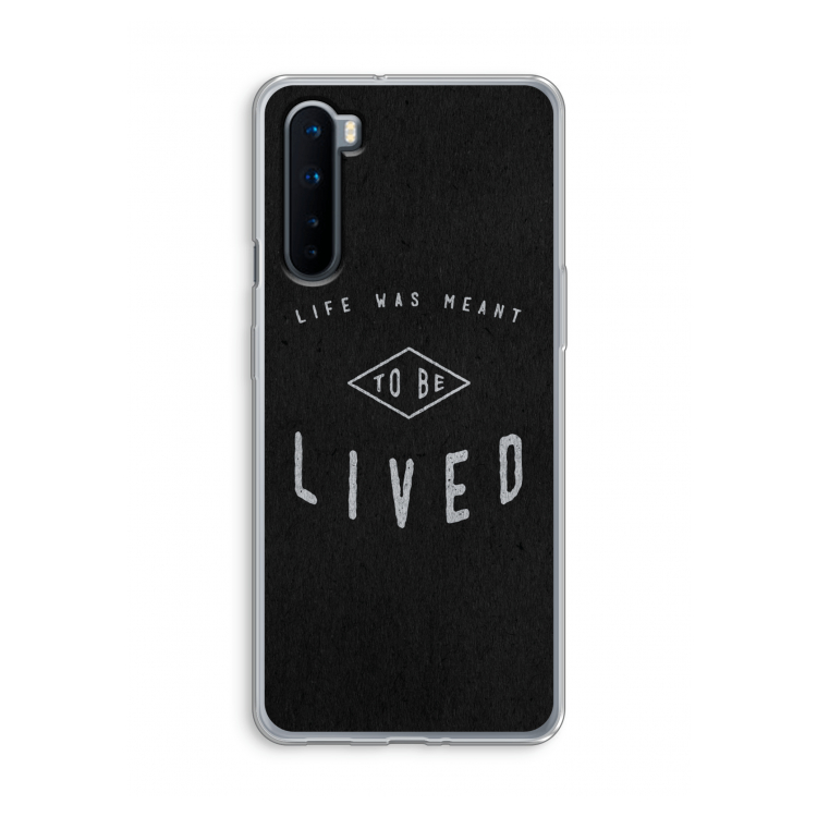 To be lived: OnePlus Nord Transparant Hoesje