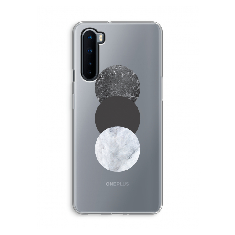 Marmeren cirkels: OnePlus Nord Transparant Hoesje