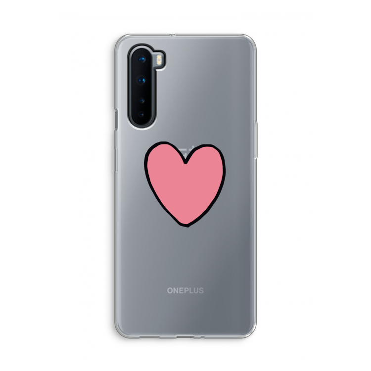 Hartje: OnePlus Nord Transparant Hoesje