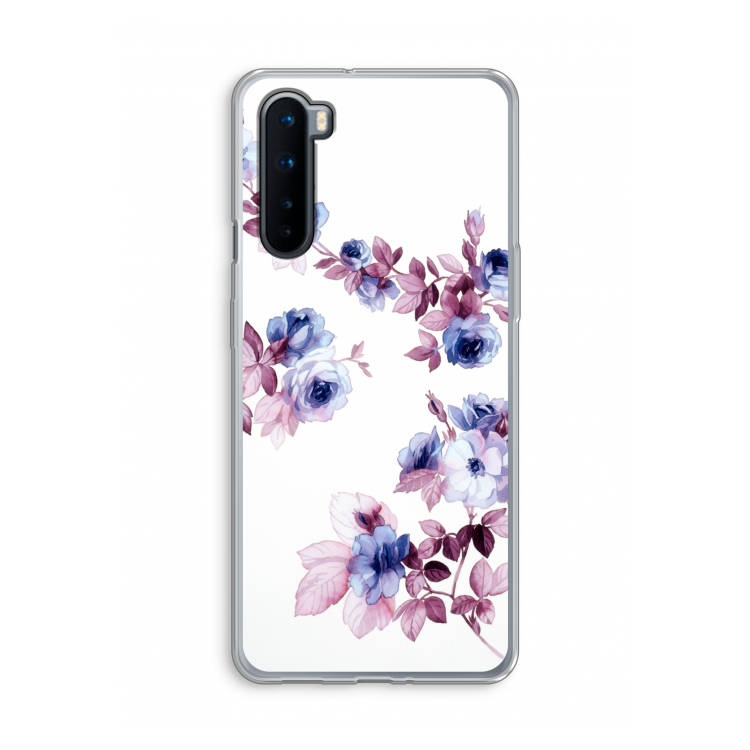 Waterverf bloemen: OnePlus Nord Transparant Hoesje