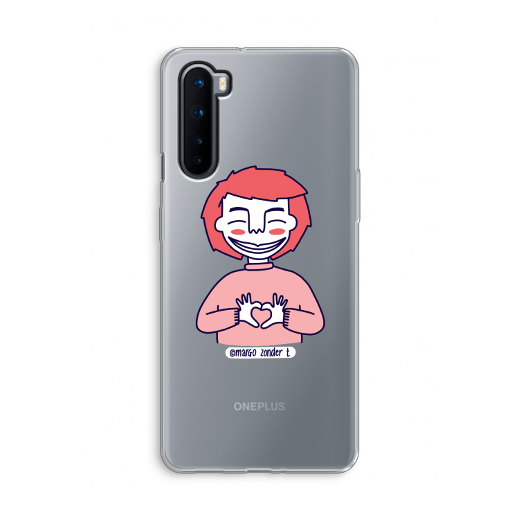 Hartje: OnePlus Nord Transparant Hoesje
