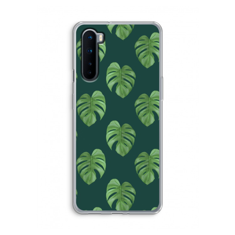 Monstera leaves: OnePlus Nord Transparant Hoesje