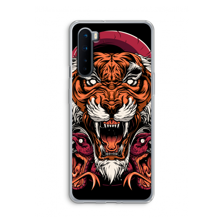 Tiger and Rattlesnakes: OnePlus Nord Transparant Hoesje