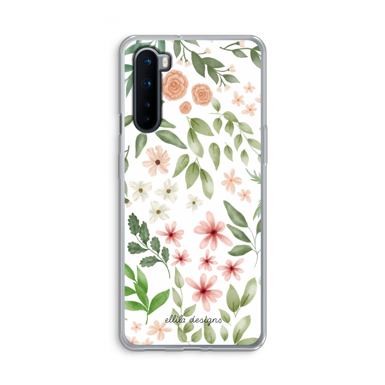 Botanical sweet flower heaven: OnePlus Nord Transparant Hoesje
