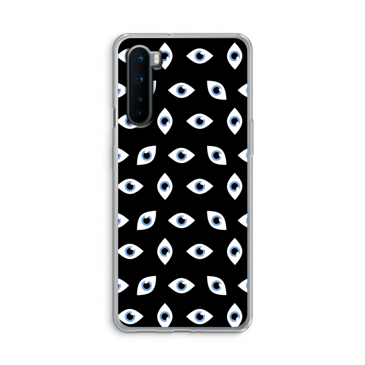 Eyes pattern: OnePlus Nord Transparant Hoesje