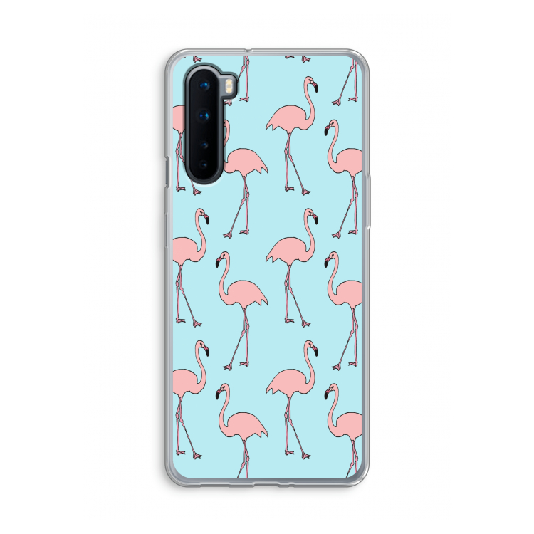 Anything Flamingoes: OnePlus Nord Transparant Hoesje