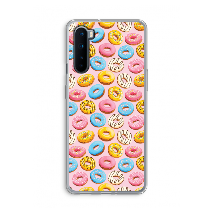 Pink donuts: OnePlus Nord Transparant Hoesje