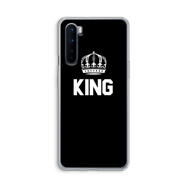 King zwart: OnePlus Nord Transparant Hoesje