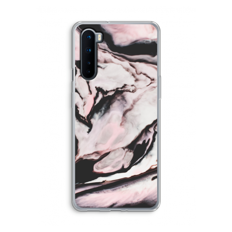Roze stroom: OnePlus Nord Transparant Hoesje