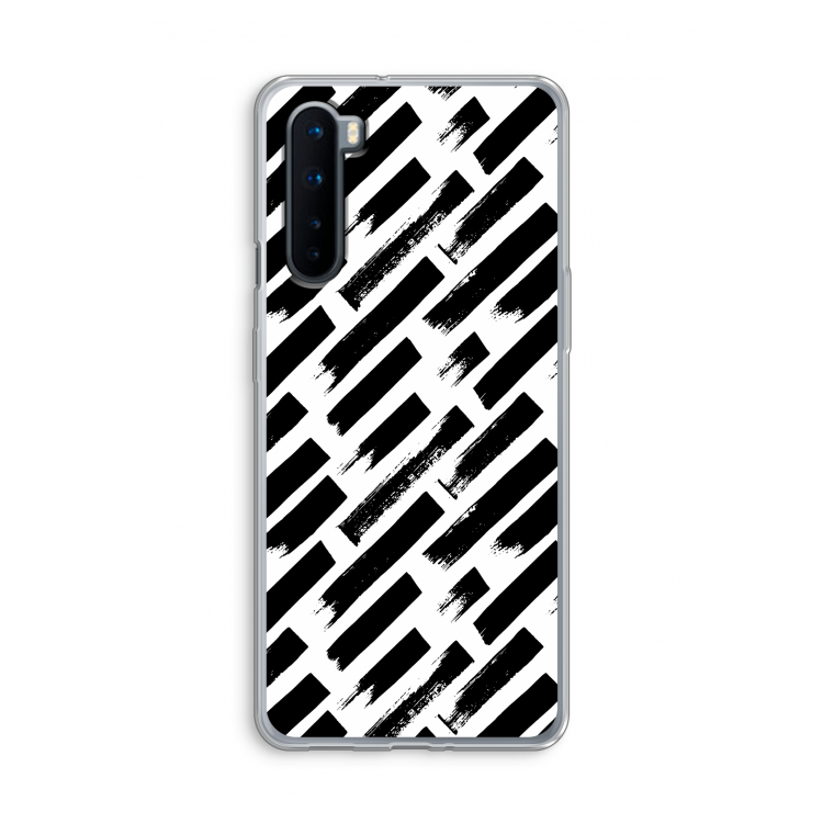 Zwarte vegen: OnePlus Nord Transparant Hoesje