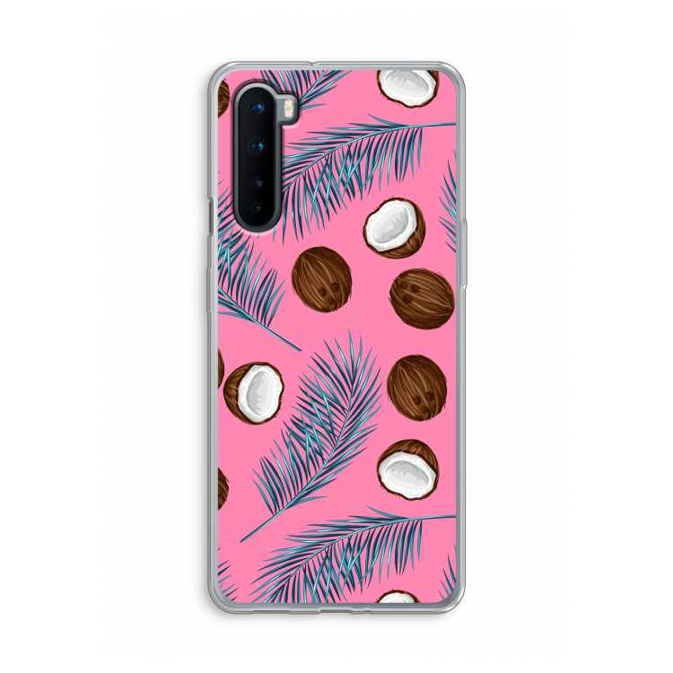 Kokosnoot roze: OnePlus Nord Transparant Hoesje
