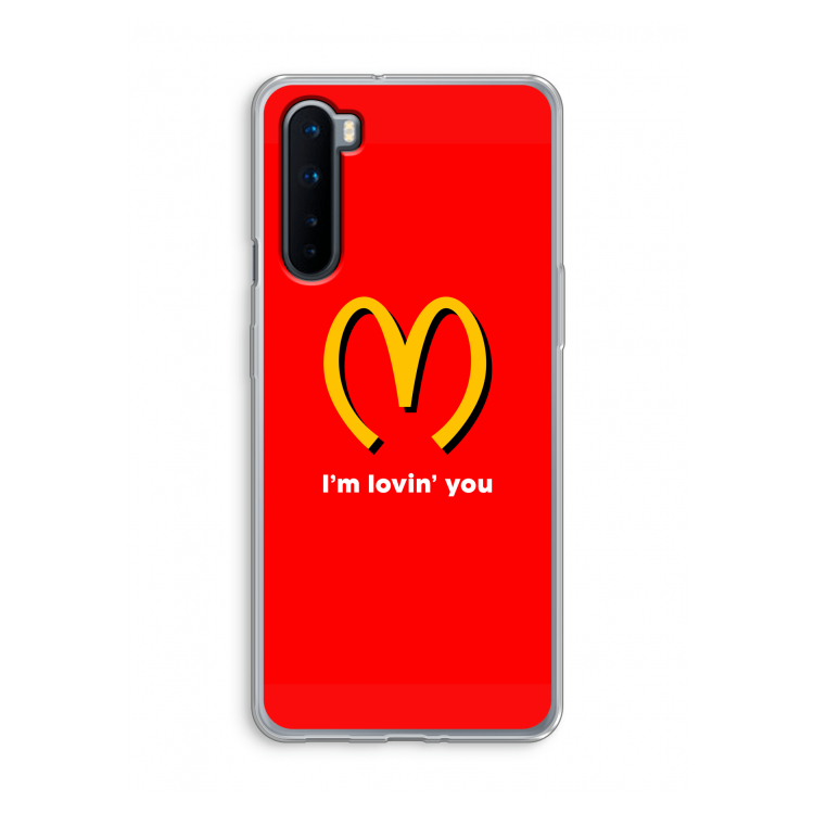 I'm lovin' you: OnePlus Nord Transparant Hoesje