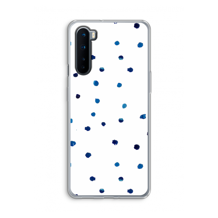 Blauwe stippen: OnePlus Nord Transparant Hoesje