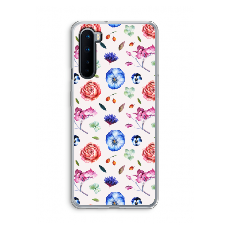 Bloemetjes: OnePlus Nord Transparant Hoesje