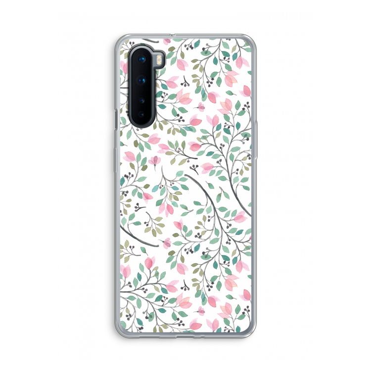 Sierlijke bloemen: OnePlus Nord Transparant Hoesje