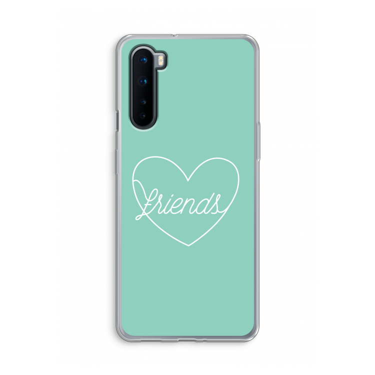 Friends heart pastel: OnePlus Nord Transparant Hoesje