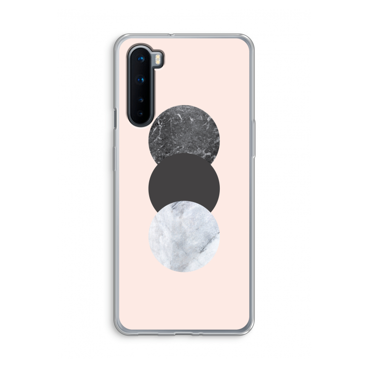 Marmeren cirkels: OnePlus Nord Transparant Hoesje