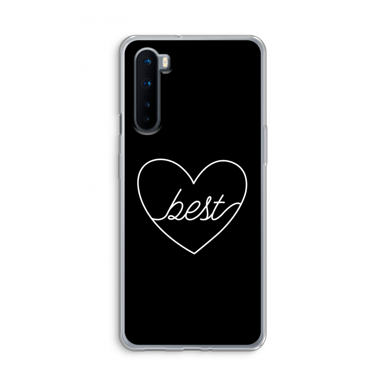 Best heart black: OnePlus Nord Transparant Hoesje