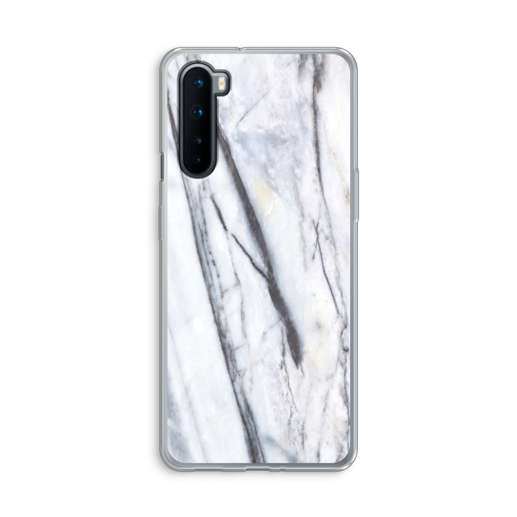 Gestreepte marmer: OnePlus Nord Transparant Hoesje