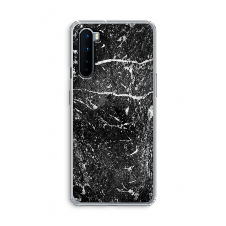 Zwart marmer: OnePlus Nord Transparant Hoesje