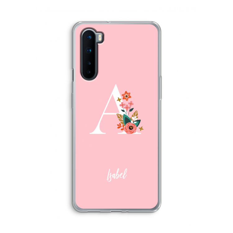 Pink Bouquet: OnePlus Nord Transparant Hoesje