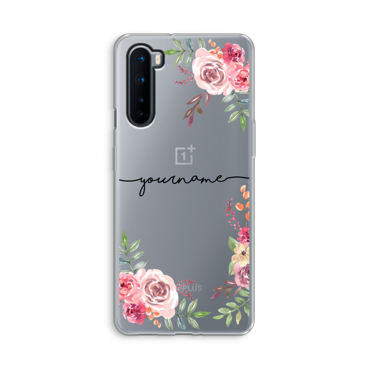 Rozen: OnePlus Nord Transparant Hoesje