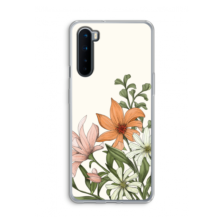 Floral bouquet: OnePlus Nord Transparant Hoesje