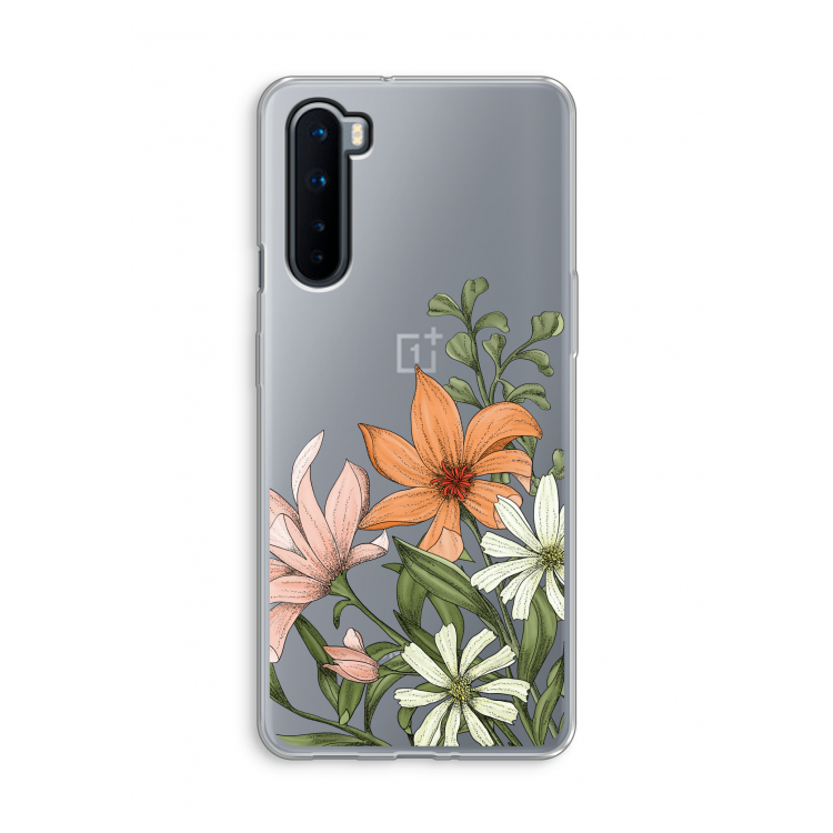 Floral bouquet: OnePlus Nord Transparant Hoesje