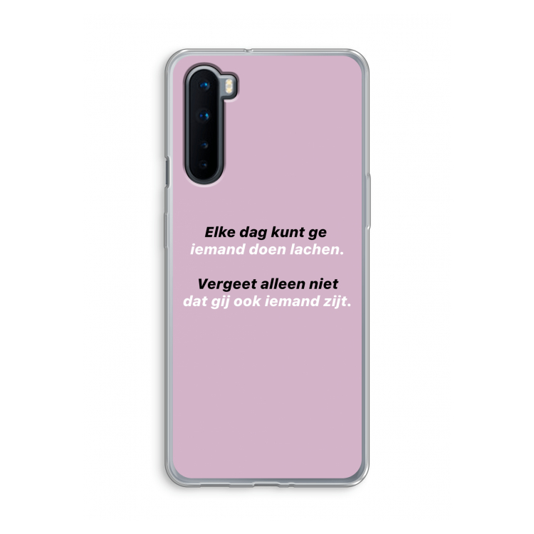 gij zijt ook iemand: OnePlus Nord Transparant Hoesje