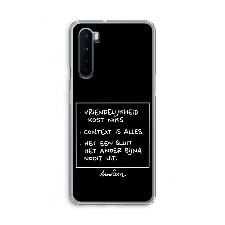 Mijn Motto's: OnePlus Nord Transparant Hoesje