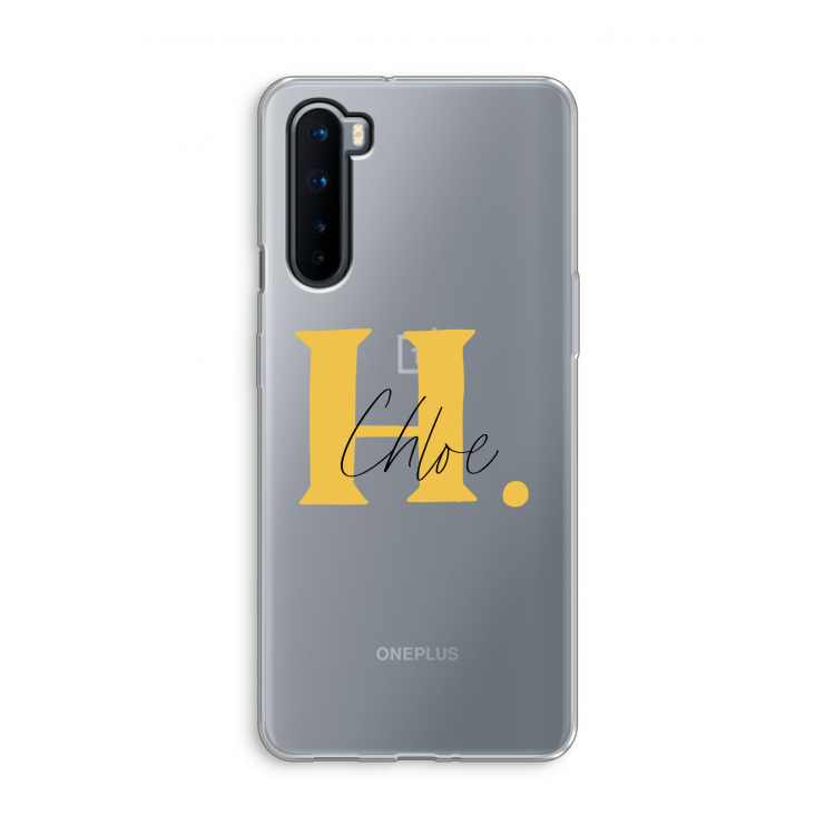 Amber Script: OnePlus Nord Transparant Hoesje