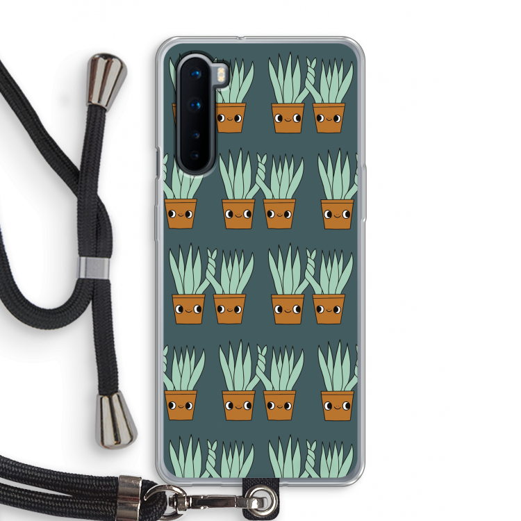 Sansevieria: OnePlus Nord Transparant Hoesje met koord