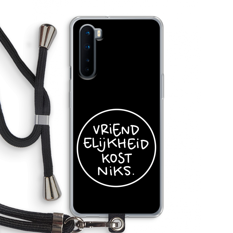 Vriendelijkheid: OnePlus Nord Transparant Hoesje met koord