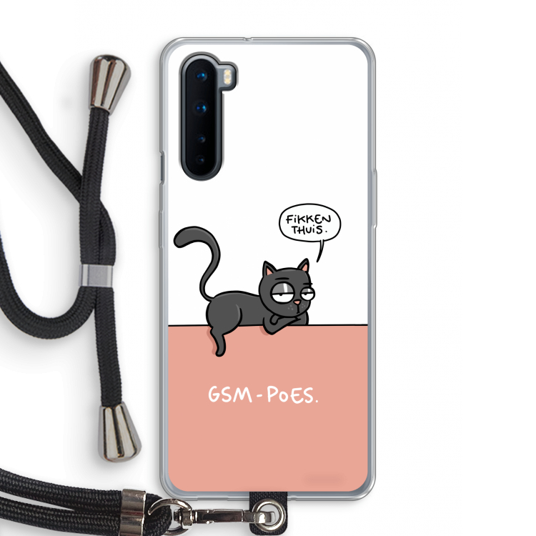 GSM poes: OnePlus Nord Transparant Hoesje met koord