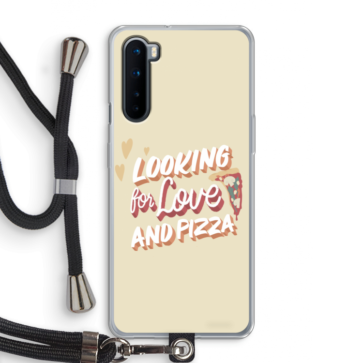 Pizza is the answer: OnePlus Nord Transparant Hoesje met koord