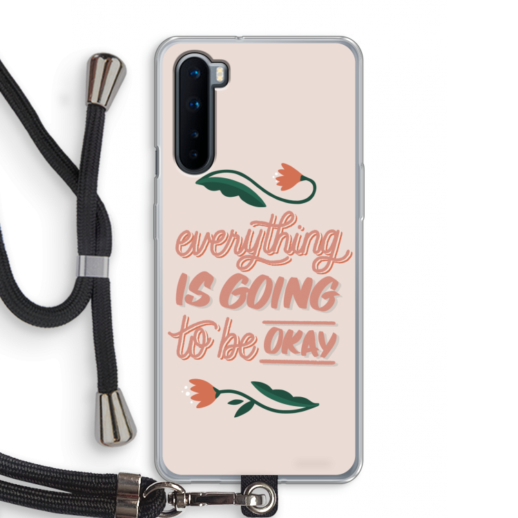 Optimistic flower girl: OnePlus Nord Transparant Hoesje met koord