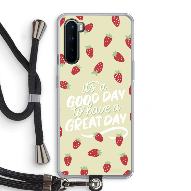 Don't forget to have a great day: OnePlus Nord Transparant Hoesje met koord