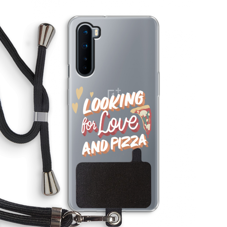 Pizza is the answer: OnePlus Nord Transparant Hoesje met koord