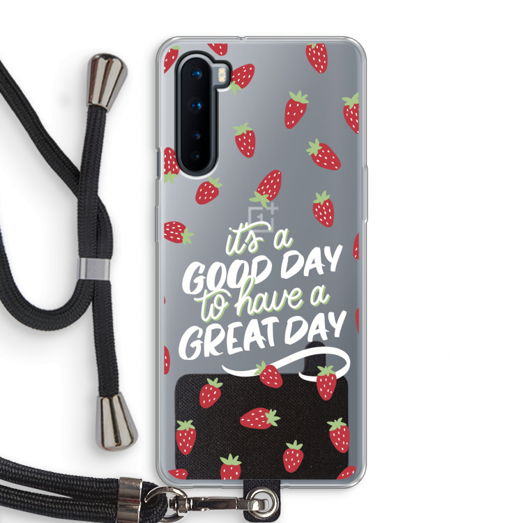 Don't forget to have a great day: OnePlus Nord Transparant Hoesje met koord