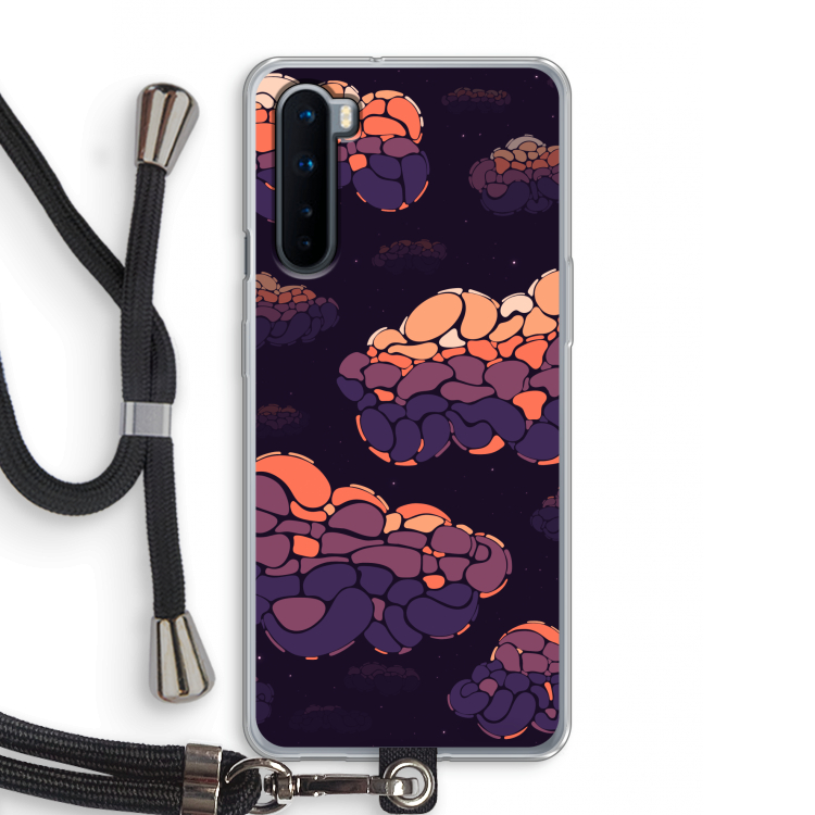 Patroon Wolken: OnePlus Nord Transparant Hoesje met koord