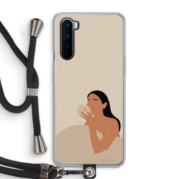 Fresh coffee: OnePlus Nord Transparant Hoesje met koord