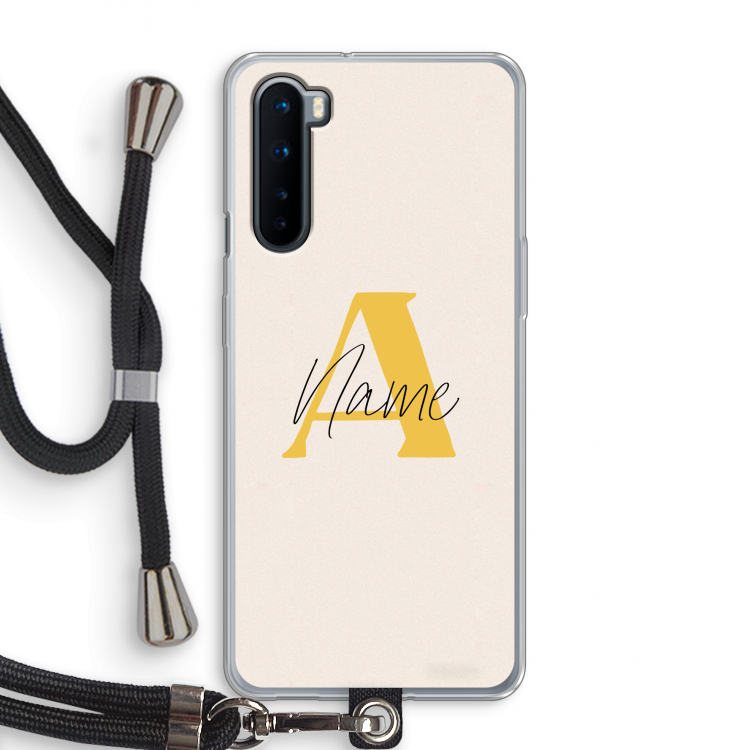 Amber Script: OnePlus Nord Transparant Hoesje met koord