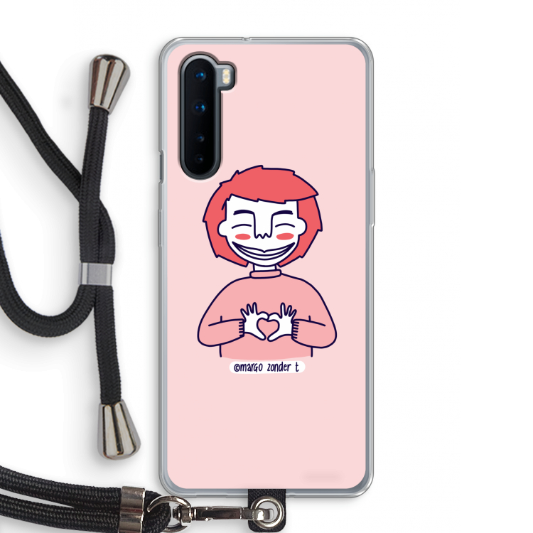 Hartje: OnePlus Nord Transparant Hoesje met koord