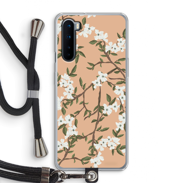 Blossoming spring: OnePlus Nord Transparant Hoesje met koord