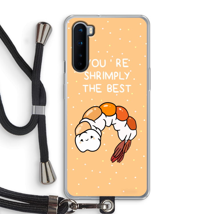 You're Shrimply The Best: OnePlus Nord Transparant Hoesje met koord