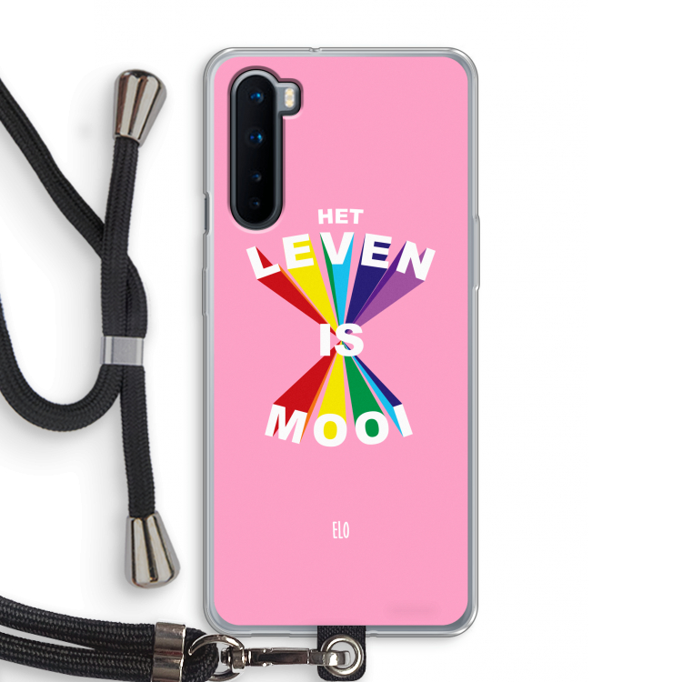 Het Leven Is Mooi: OnePlus Nord Transparant Hoesje met koord