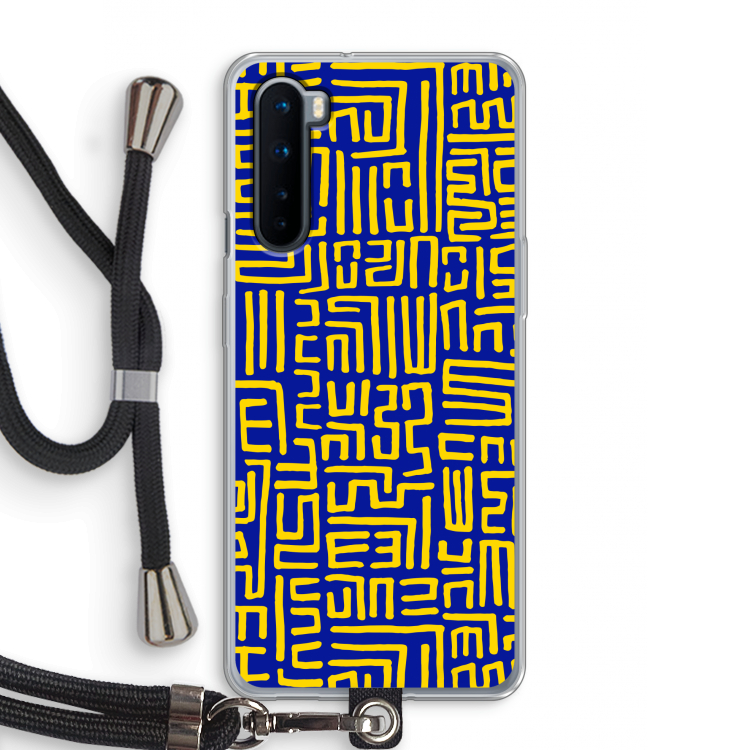 Majorelle Blue Print: OnePlus Nord Transparant Hoesje met koord