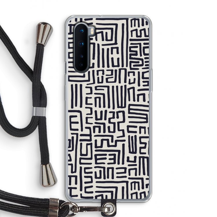 Moroccan Print: OnePlus Nord Transparant Hoesje met koord