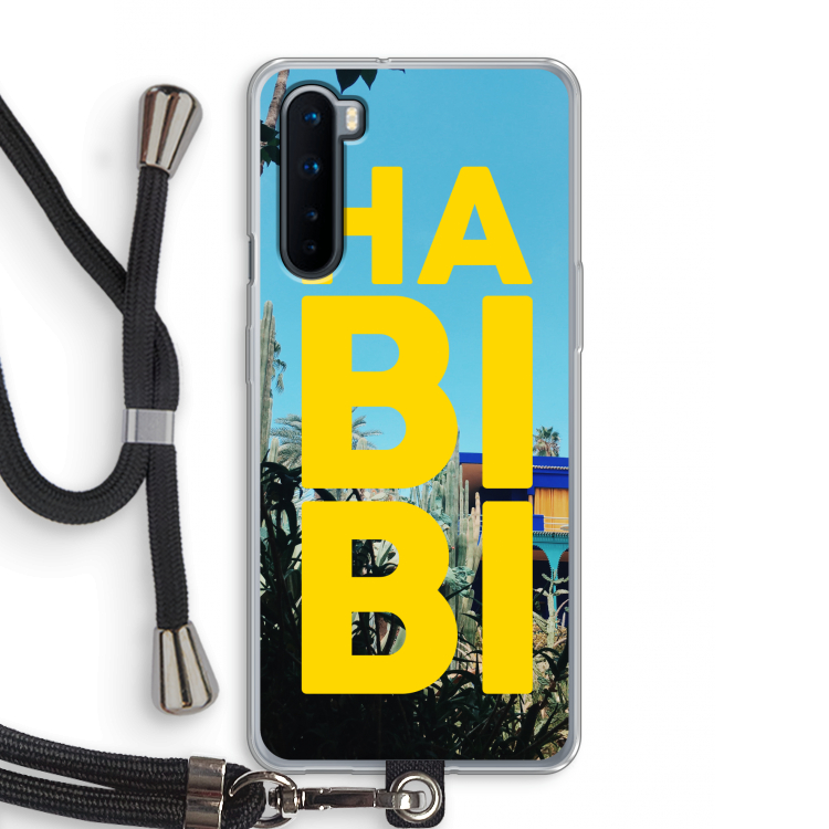 Habibi Majorelle : OnePlus Nord Transparant Hoesje met koord