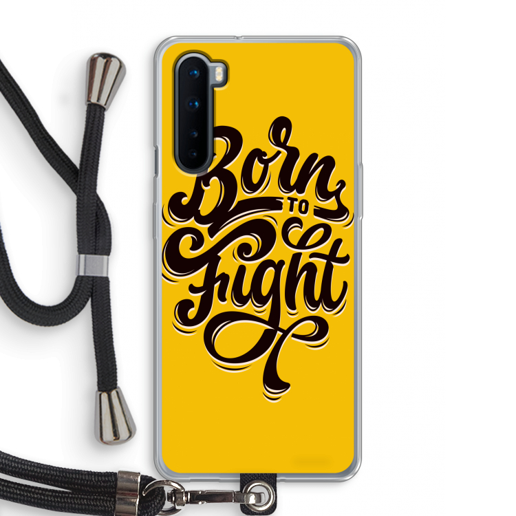 Born to Fight: OnePlus Nord Transparant Hoesje met koord